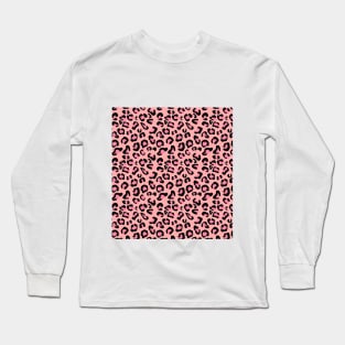 Pink full leopard Long Sleeve T-Shirt